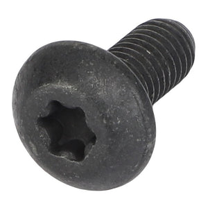 A close-up image of an AGCO | TORX HEAD BOLT - CH127-2170, featuring a black, star-shaped Torx screw with a cylindrical head and threaded body. No current product description information is available.