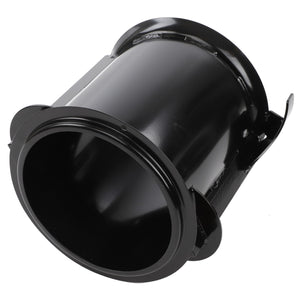 The AGCO Drum - Fel141621 is a black, cylindrical metal component with flanges on the sides, designed for industrial or mechanical use. Currently, there is no detailed product description available for this item.