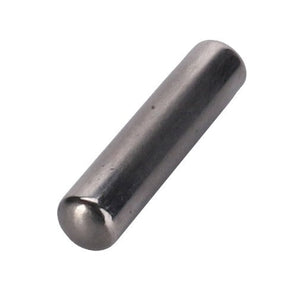 A cylindrical metal dowel or pin with a smooth, shiny surface, often used in the assembly of Massey Ferguson models, is the AGCO Bearing Needle - 831485M1.