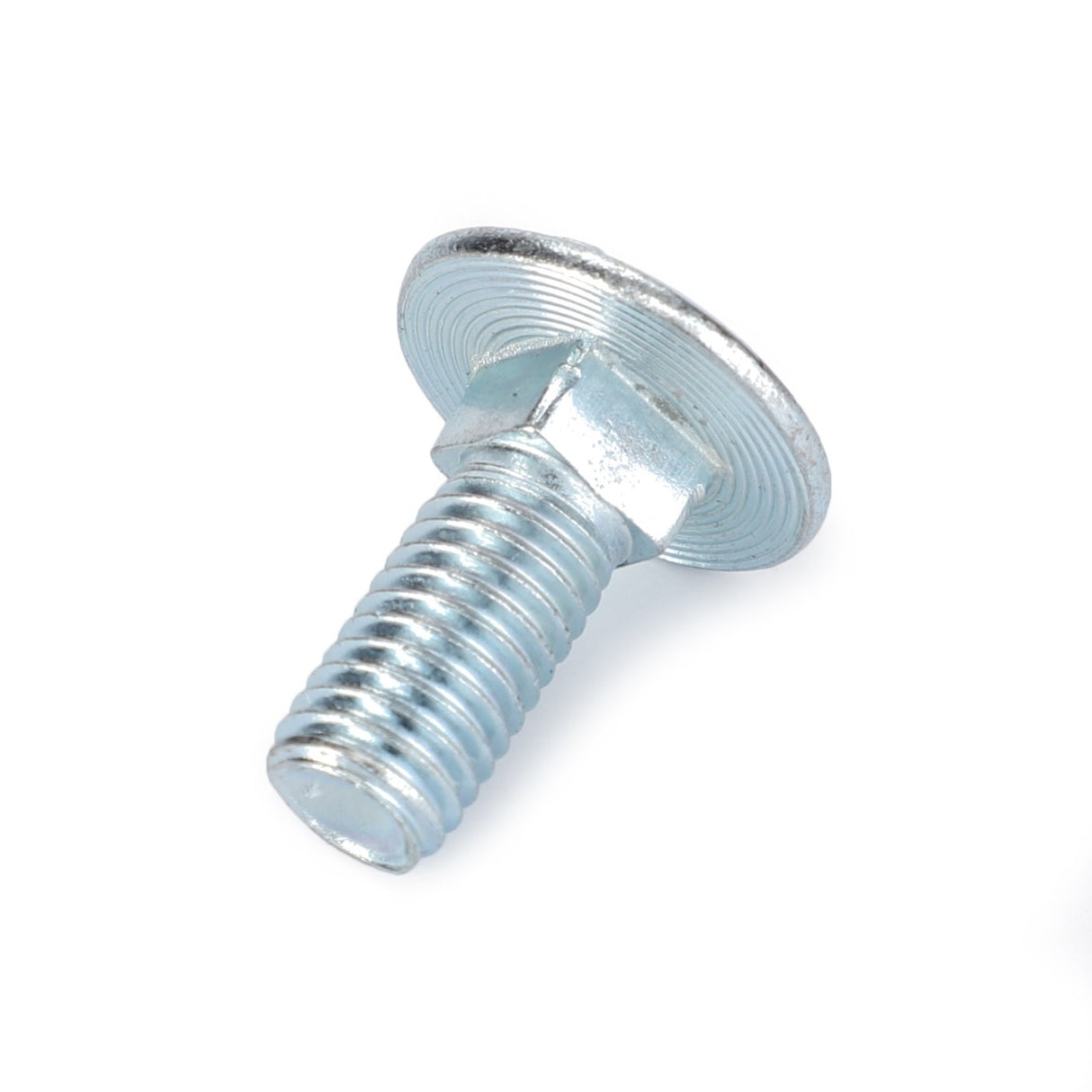 The AGCO Screw - 0903-10-71-00 is a metallic bolt with a flat, circular head and threaded shaft, positioned at an angle on a white background. This essential piece of hardware from the AGCO brand measures 35mm in length.