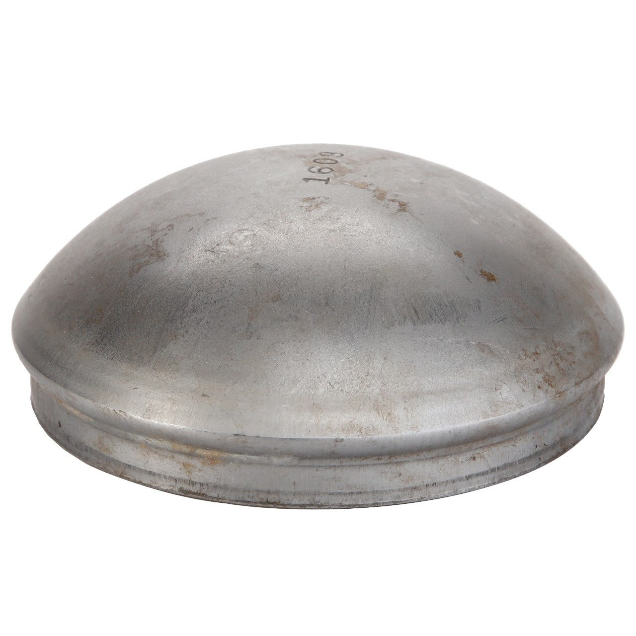 The AGCO Cap - Acp0004700 is a rounded metal cap, featuring a slightly rusted surface and an engraved number "1603" on the top. No current product description is available.