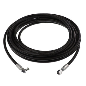 There is no current product description information available for the AGCO Hydraulic Hose - Acx2565600, featuring metal fittings on both ends and shown against a white background.