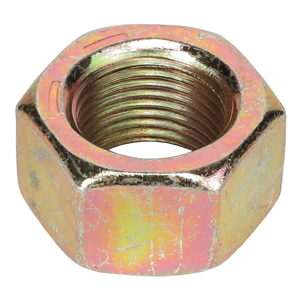 A hexagonal metal nut with internal threading. For further details on the AGCO | NUT - ACP0410810, please contact our support team.