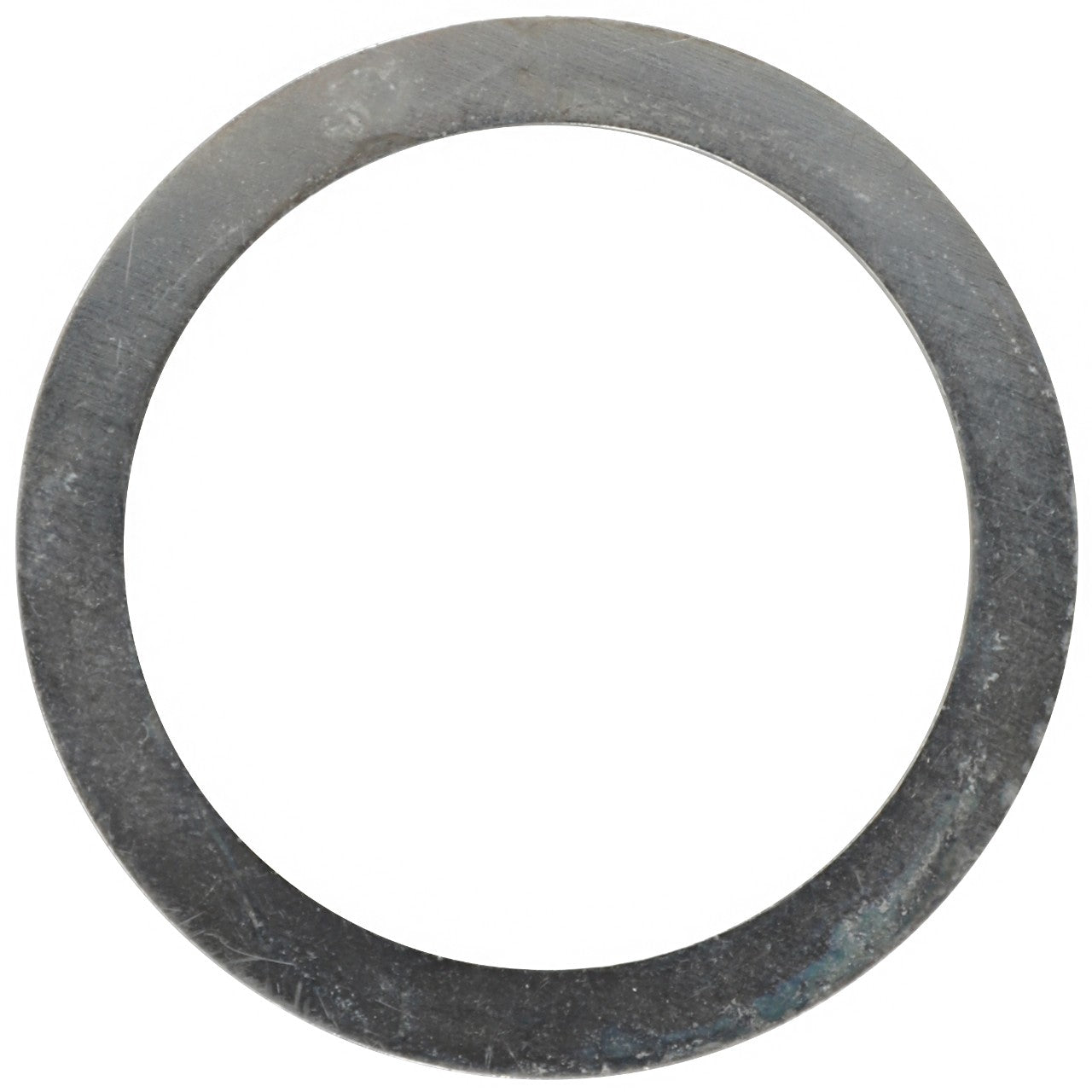 The AGCO Adjusting Washer - Fel120595, produced by AGCO, is a circular metal washer with a central hole, vital for maintaining the integrity of machinery in Fendt Models.