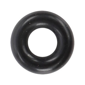 The AGCO | O-Ring - Acp0673740, a sleek black rubber ring, is artfully displayed against a pristine white background.