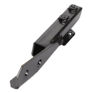 The AGCO Bracket - Acx2992560 is a black metal mounting bracket featuring three mounting points and an angled end, with no additional product description details currently available.