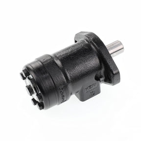 The AGCO hydraulic motor, model Acp0625190, features a cylindrical black body secured by multiple bolts on one end and a robust metal shaft extending from the other end.