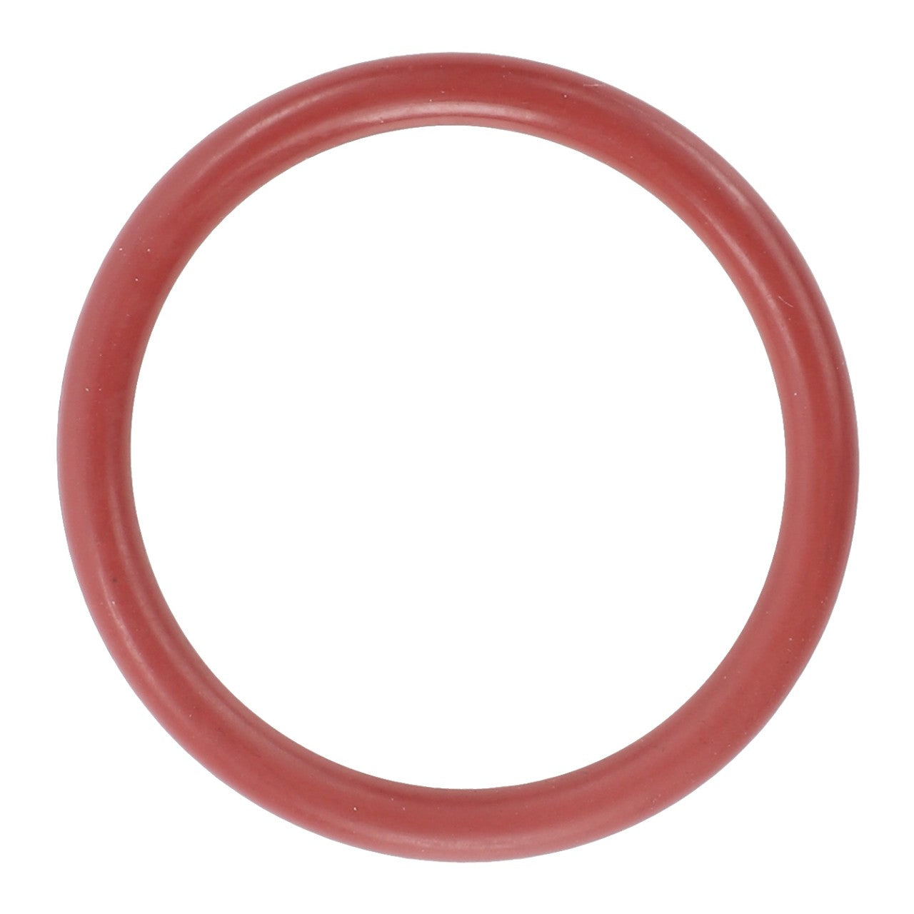 The AGCO | O-Ring - Acw1864860, a vibrant red rubber product from AGCO, is prominently displayed against a stark white background, creating a striking visual contrast.