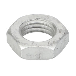 A metal hex nut, specifically AGCO Hex Nut - 339183X1, featuring a threaded hole in the center, is typically used for fastening bolts on Massey Ferguson Models.