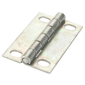 The AGCO | Hinge - La320794150 by AGCO is a metal hinge with four screw holes, designed for mounting doors or panels. No current product description is available for alternative designs.