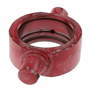 A weathered AGCO bearing (Model E753) with a red metal finish and two protruding lugs shows visible wear and tear.