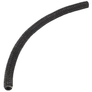 AGCO Rubber Hose - V836129089: A black, flexible, braided hose displayed on a white background.