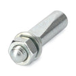 A metal bolt with a hexagonal head and a threaded shaft, accompanied by a hex nut, placed on a white background. This sturdy combination reminds one of the reliable engineering seen in AGCO's Key - 3783464M1 model.