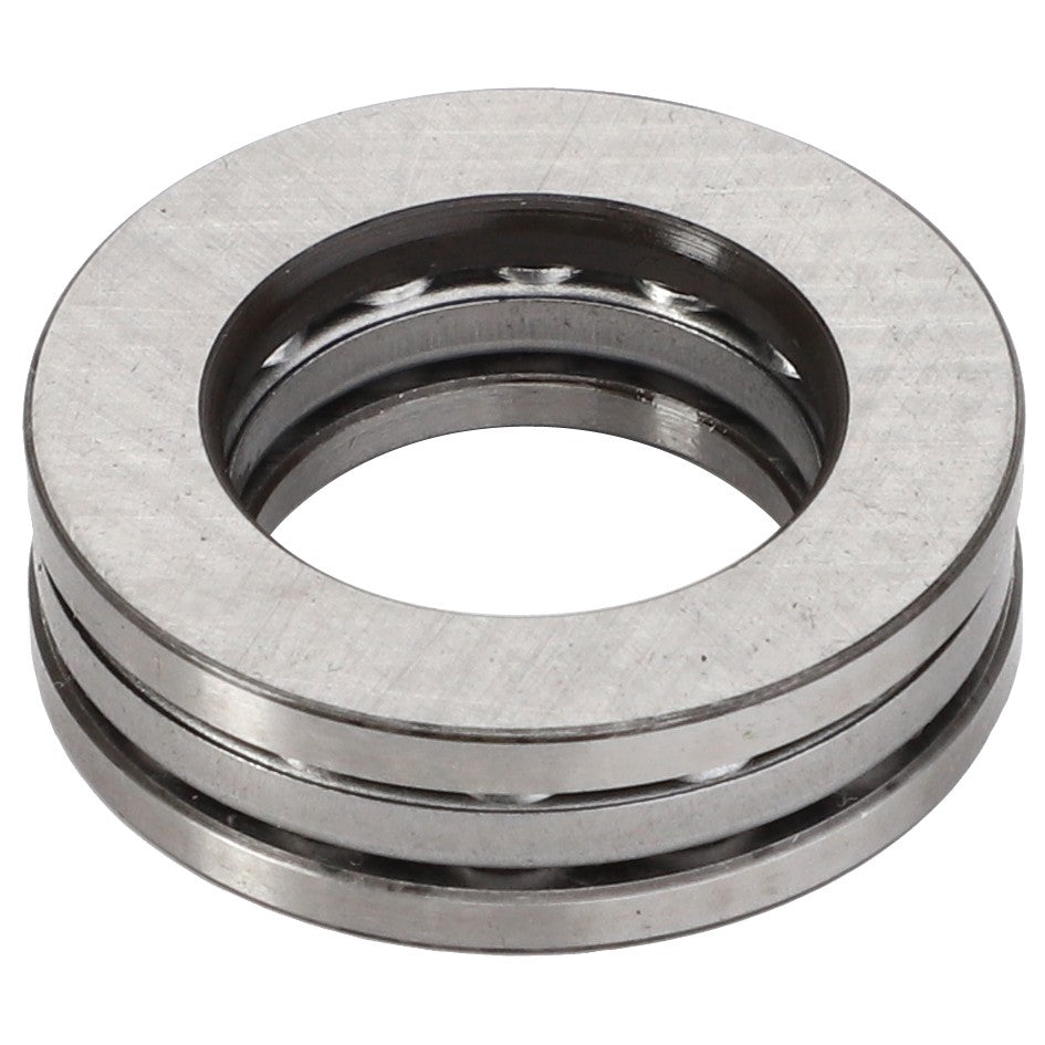 Close-up of a cylindrical metal thrust bearing with a shiny, smooth surface, featuring inner and outer rings separated by ball bearings. The product is the AGCO | Bearing Assy - La26800770 from AGCO. Product description currently unavailable.