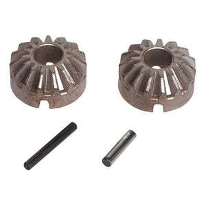 Two AGCO bevel gears, model AG719740, accompanied by four shafts/pins, are displayed on a plain white background. No current product description is provided.