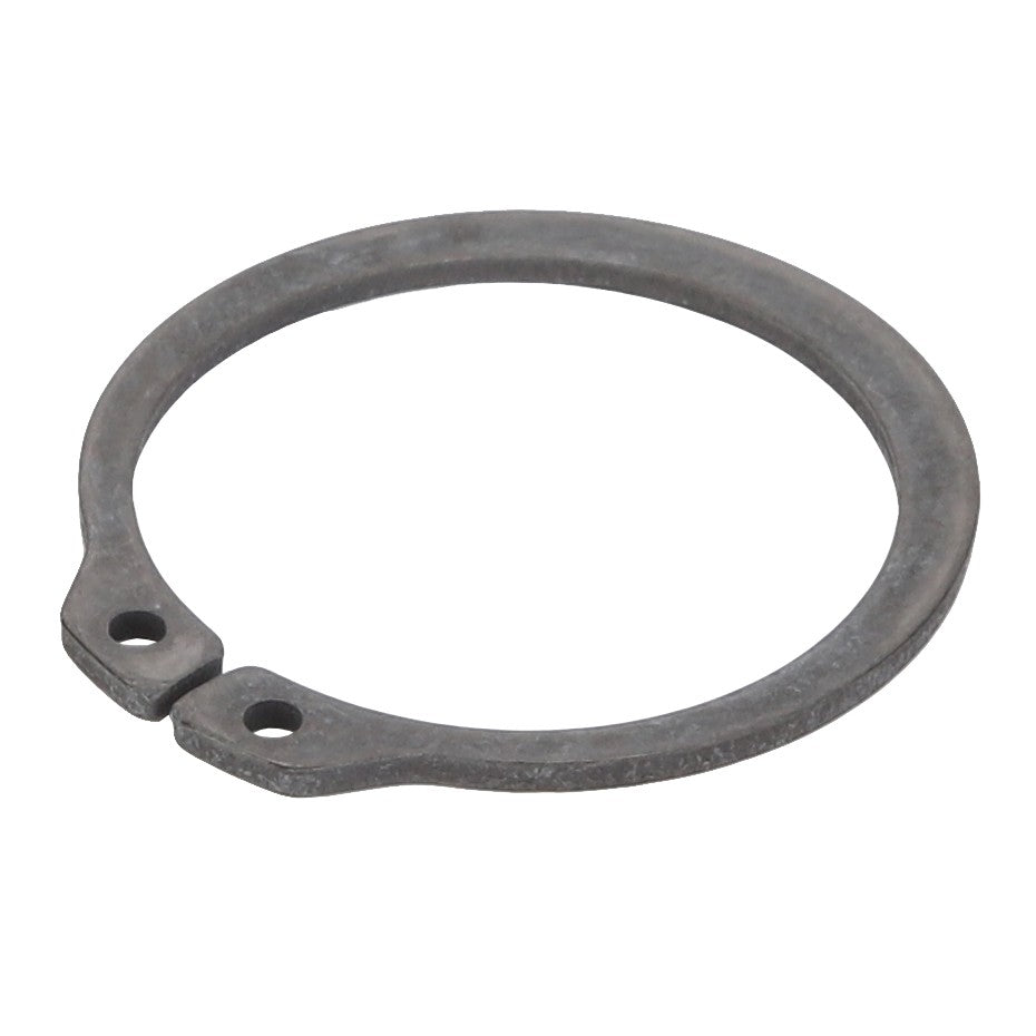 The AGCO CIRCLIP - D46100351, a metal retaining ring featuring two small holes near the opening, is displayed against a white background. No current product description information is available for this item.