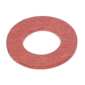 A red AGCO Flat Washer (Product Code: F835201100010) with a smooth texture and a central hole is displayed against a plain white background, showcasing the same rugged quality associated with Massey Ferguson equipment.