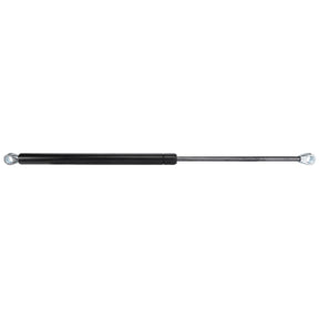 The AGCO | SPRING - AL5020624 by AGCO is a gas strut with a black cylinder and an extended metal rod, featuring mounting eyelets at both ends, ensuring the highest quality for reliable performance.