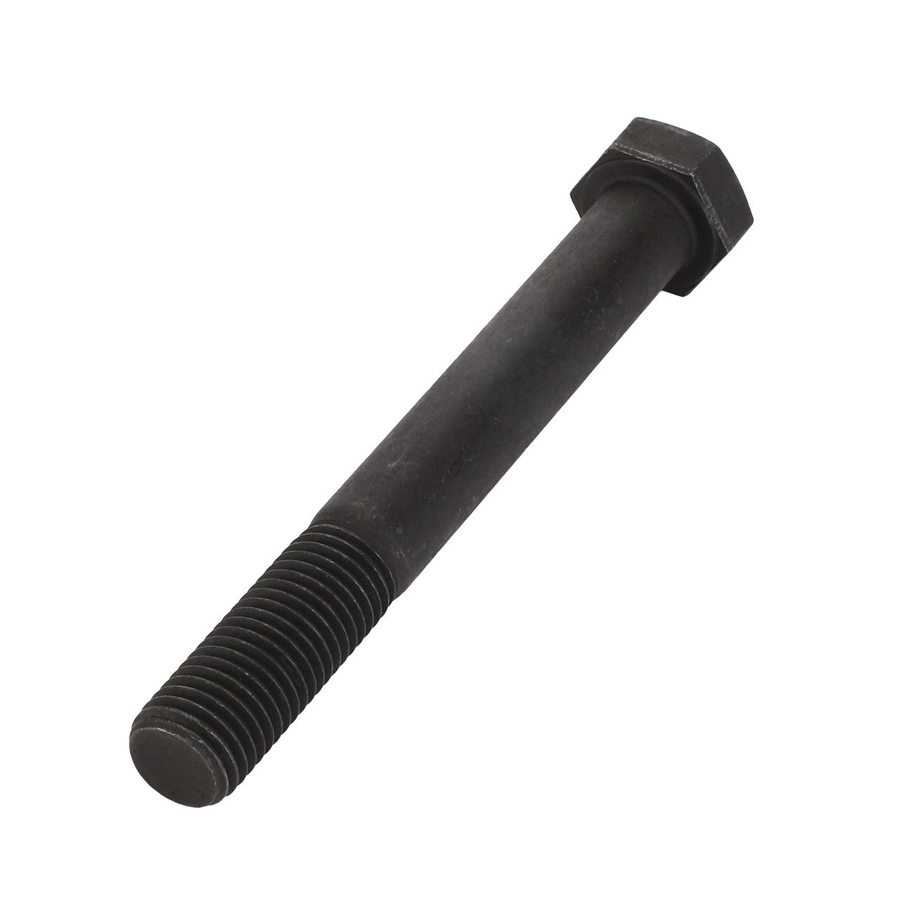 The AGCO Hex Cap Screw - 3009939X1 is a black bolt with a hex head, featuring threaded ends and a smooth shank section. No detailed product description is currently available.