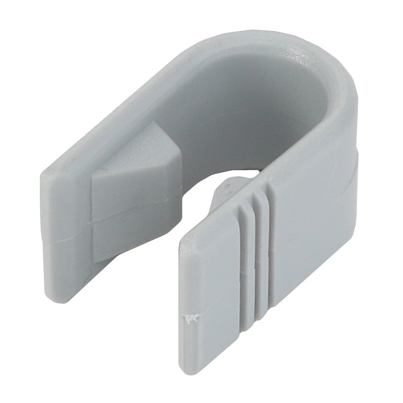 Introducing the AGCO | CLIP - 0.009.0140.0, a gray U-shaped plastic clip featuring a ribbed exterior and a smooth interior. For any queries, please contact our support team before placing your order.
