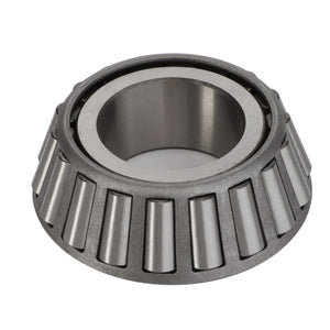 The AGCO BEARING CONE - AG707120, a tapered roller bearing with a conical shape, includes an outer ring and cylindrical rollers designed to manage combined radial and thrust loads.