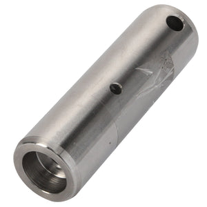 The AGCO | Pin - Al524618 by AGCO is a cylindrical metal pipe featuring a smooth surface and three holes: one at each end and one in the middle. Detailed specifications are currently not available.