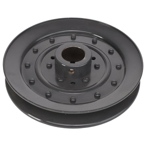 Introducing the AGCO | Pulley - Acx2433940 from AGCO: a metal pulley wheel featuring a central hole and evenly spaced bolt holes around the hub.