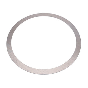 The AGCO Spacer Shim - 816300020210 is a thin, circular metal ring with a smooth, flat surface.