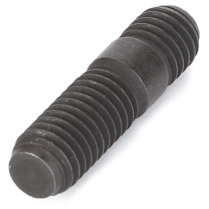 The AGCO Stud Bolt - Va204681 is a double-ended threaded metal stud with a blank section in the middle, designed for fastening applications on Valtra and Massey Ferguson models.