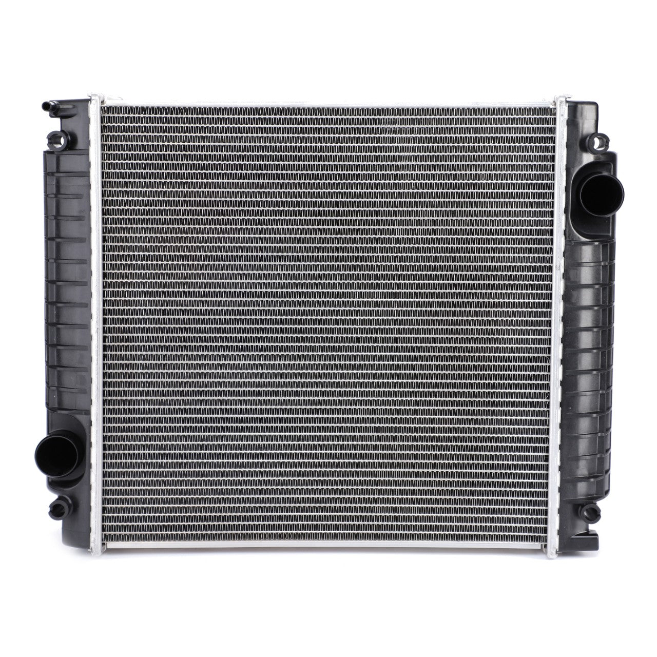 The AGCO | Radiator, No Cap - ACW0052150 is a high-performance car radiator with a durable metal core and plastic side tanks. It features strategically positioned inlet and outlet ports on its sides to optimize efficiency and durability, ensuring reliable performance even in demanding conditions.