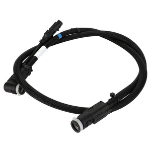 An image of the AGCO | Def Hose - Acw7292760, a black automotive wiring harness with connectors at both ends, typically used for connecting electrical components in a vehicle. No current product description information is available.