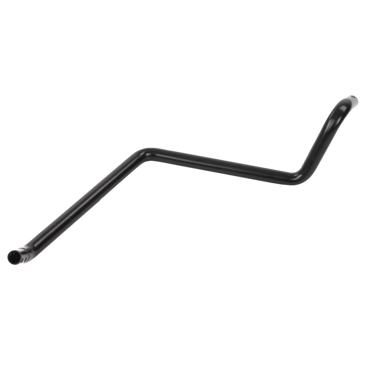 Product Description: The AGCO | Gear Lever - Acp0337200 is a black metal Z-shaped tube with threaded ends, perfect for automotive or mechanical applications.