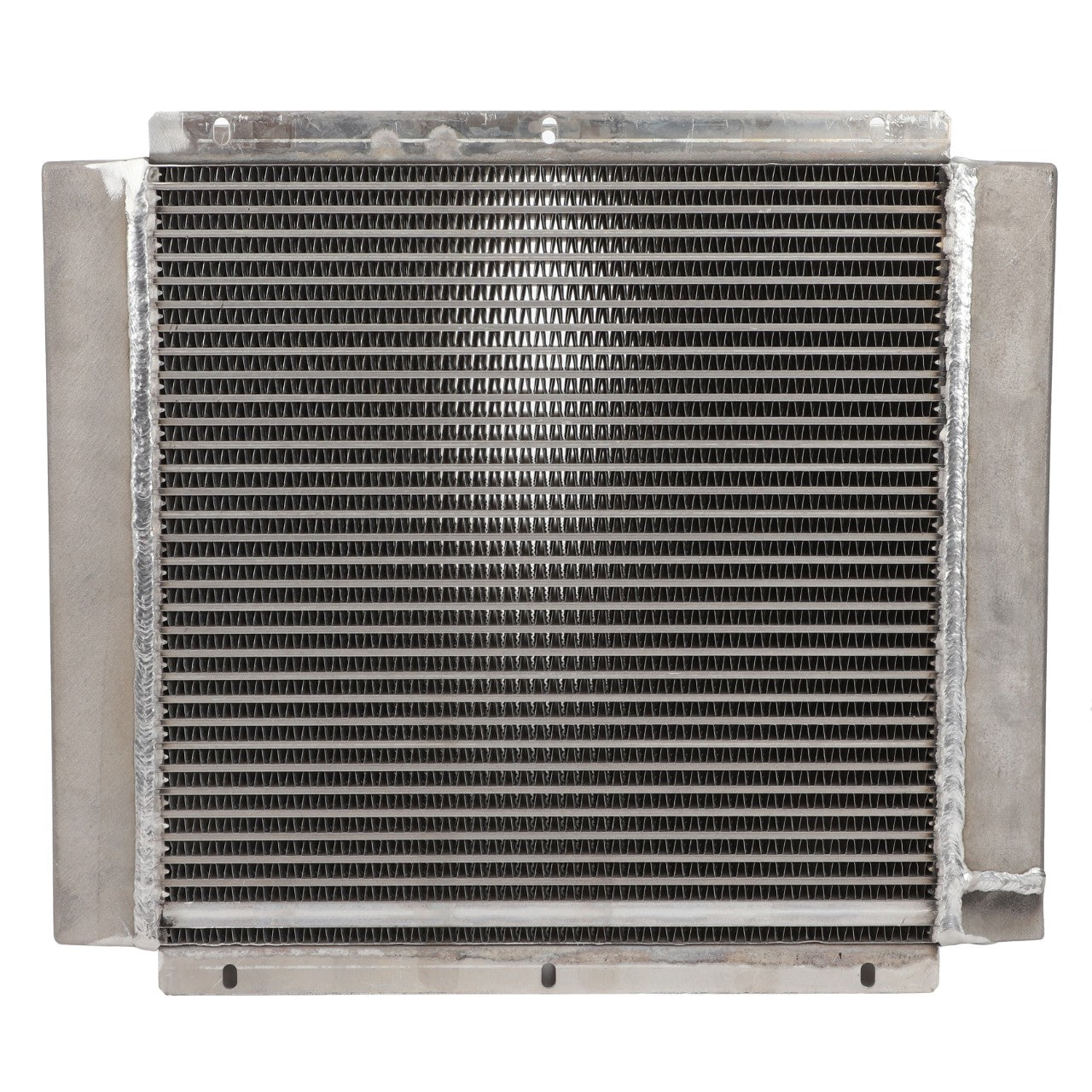 Product Description: The AGCO | Oil Cooler - Acw1697820 by AGCO is a metal radiator with horizontal fins and a rectangular frame, typically used in cooling systems.