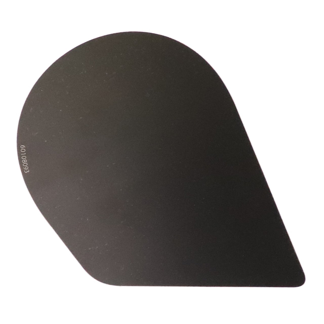 A black, teardrop-shaped object with a slightly curved edge stands out against a white background, evoking a sense of minimalist elegance. This striking design is the AGCO Decal, Left Hand - Acp0318290 from AGCO and currently has no product description available.