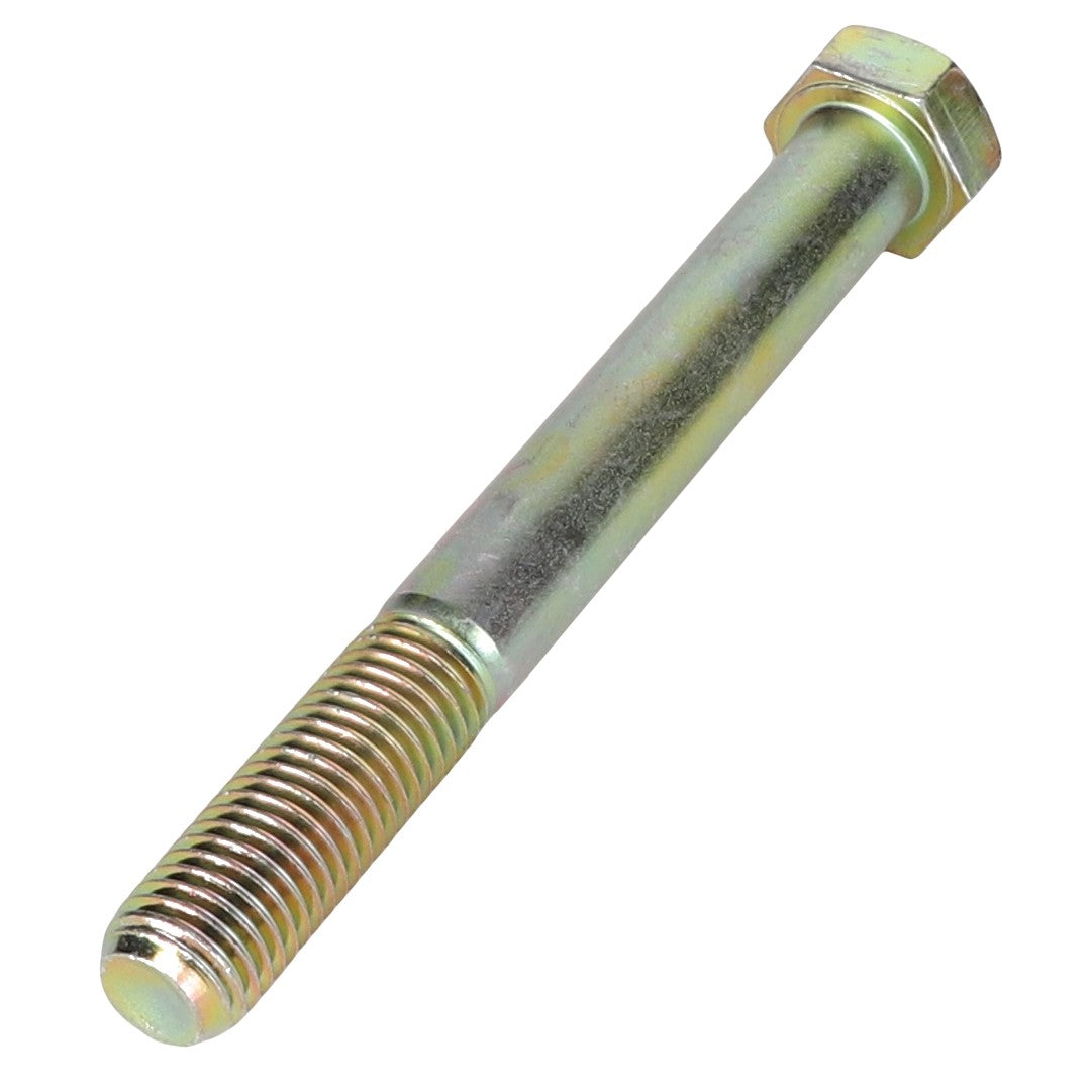 A close-up view of the AGCO Hexagonal Head Bolt - AG522863, showcasing its metallic hex head and threaded end; no current product description information is available.