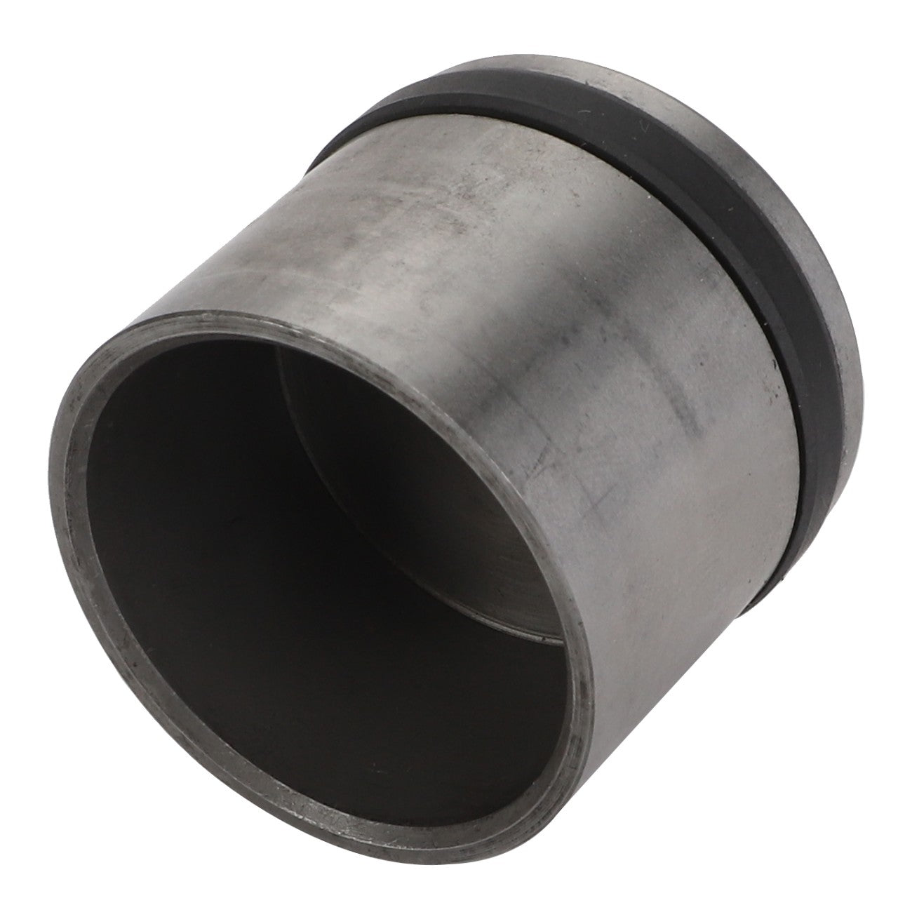 A cylindrical metal object with a dark rubber seal at one end, identified as the AGCO Piston - Acp0379540 by brand AGCO. No current product description available.