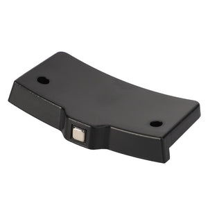 The AGCO Housing - Acw3522130 is a black, rectangular plastic object featuring two holes and a small metallic square in the center. No current product description information is available.