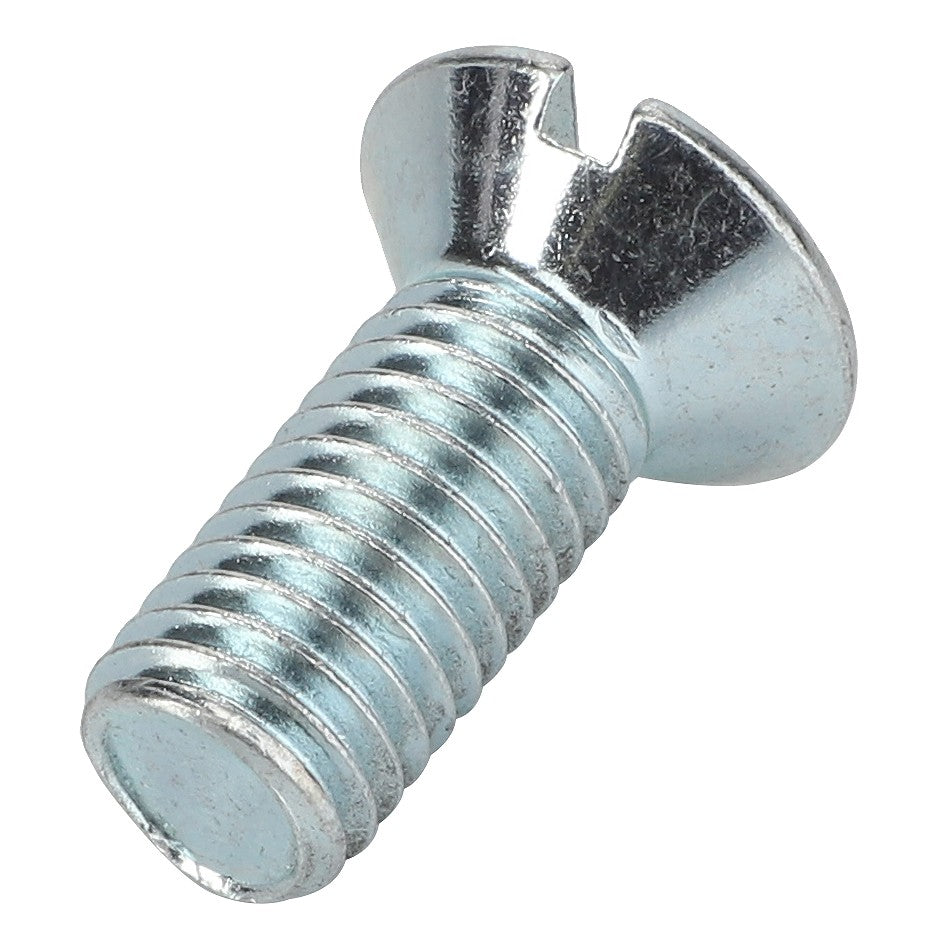 The AGCO | Screw - Va020448 is a silver slotted flat head screw featuring a threaded shaft. No current product description available.