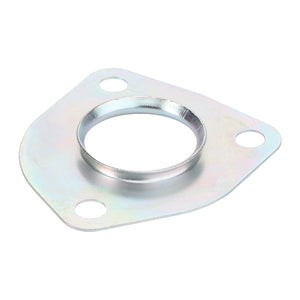 Product Description: The AGCO | SUPPORT - 0.007.1979.0 by AGCO is a metal flange featuring three bolt holes and a central raised circular opening, designed for easy ordering and supported by our expert team.