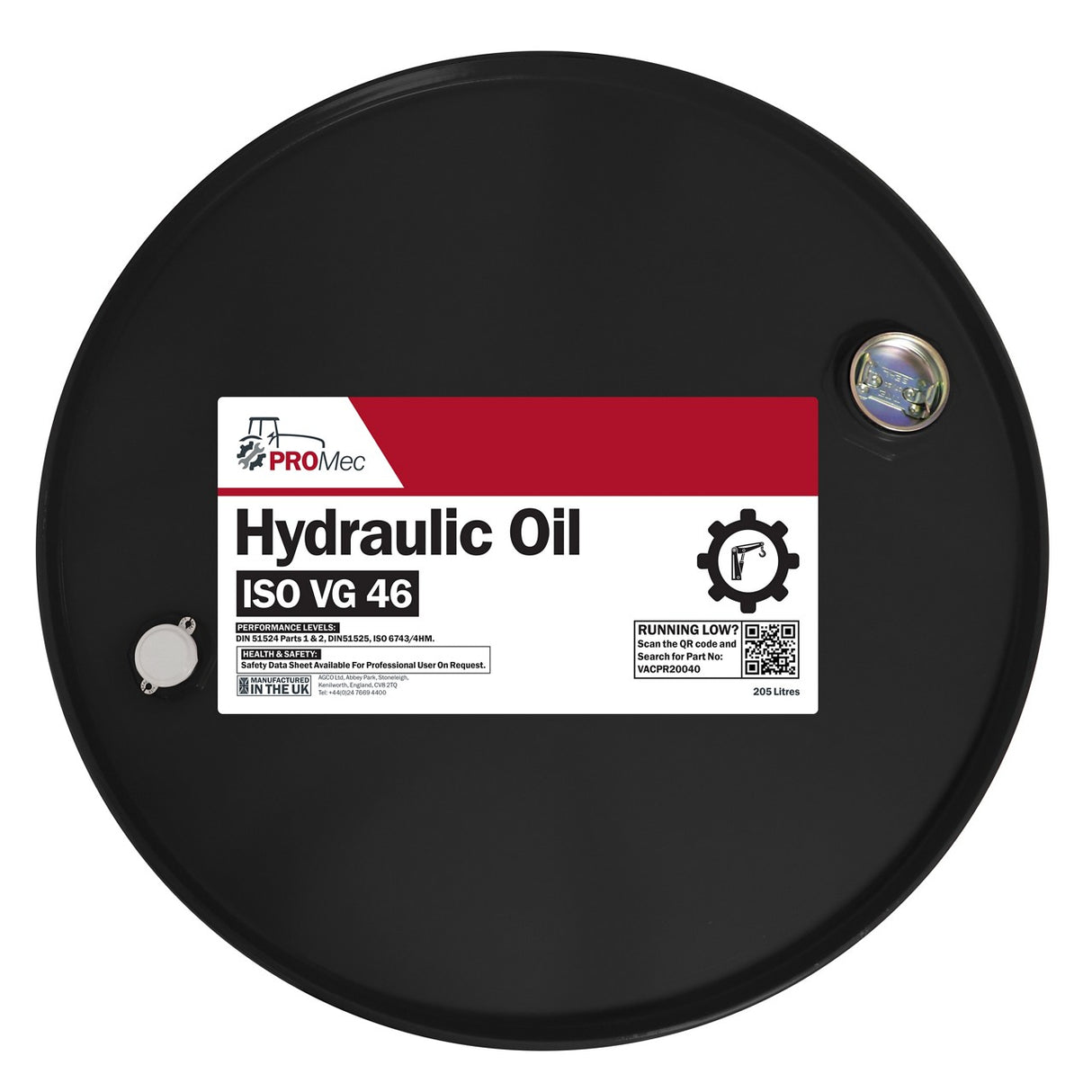 PROMec Hydraulic Oil ISO VG 46 205L High-Quality Mineral Oil | VACPR20040
