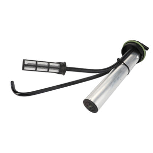 The AGCO Sensor - Acp0420220 features a sturdy metal body, a flexible black hose, and a green cap attached at the top end. Unfortunately, there is currently no additional product description available for this item.