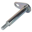 The AGCO Pin - Acw1973920 is a metal bolt with a threaded end and a flat, elongated head featuring an oblong hole.