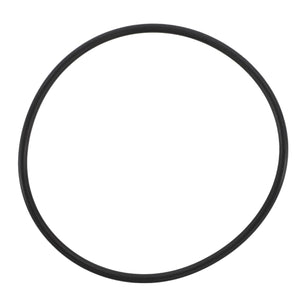 A close-up image of the AGCO O RING - D45482000, a black rubber O-ring, against a plain white background, highlighted by the statement: "No current product description information is available.