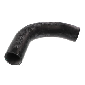 Introducing the AGCO | HOSE - ACP0581760: a black, curved rubber hose with a smooth surface, perfect for all your needs. For any questions or ordering inquiries, don't hesitate to contact our support team.