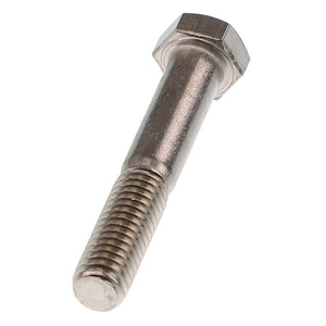 A close-up of the AGCO | HEXAGONAL HEAD BOLT - AG522969, featuring a threaded shaft and a hexagonal head, isolated on a white background. Product description information is currently unavailable.