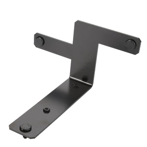 The AGCO Bracket - Acw029180A, an offering from the AGCO brand, is a black metal bracket that features three protruding arms and screw holes, currently lacking a detailed product description.