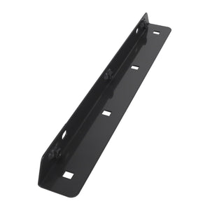 The AGCO | Angle - Acx258889A, by AGCO, is a black metal mounting bracket featuring multiple holes and a right-angled edge. No current product description is available.