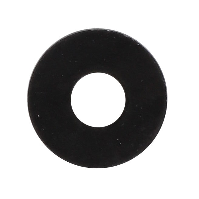 Close-up image of the AGCO Flat Washer - Acw2866190, featuring a black rubber washer with a central hole. The background is white. No current product description information is available.