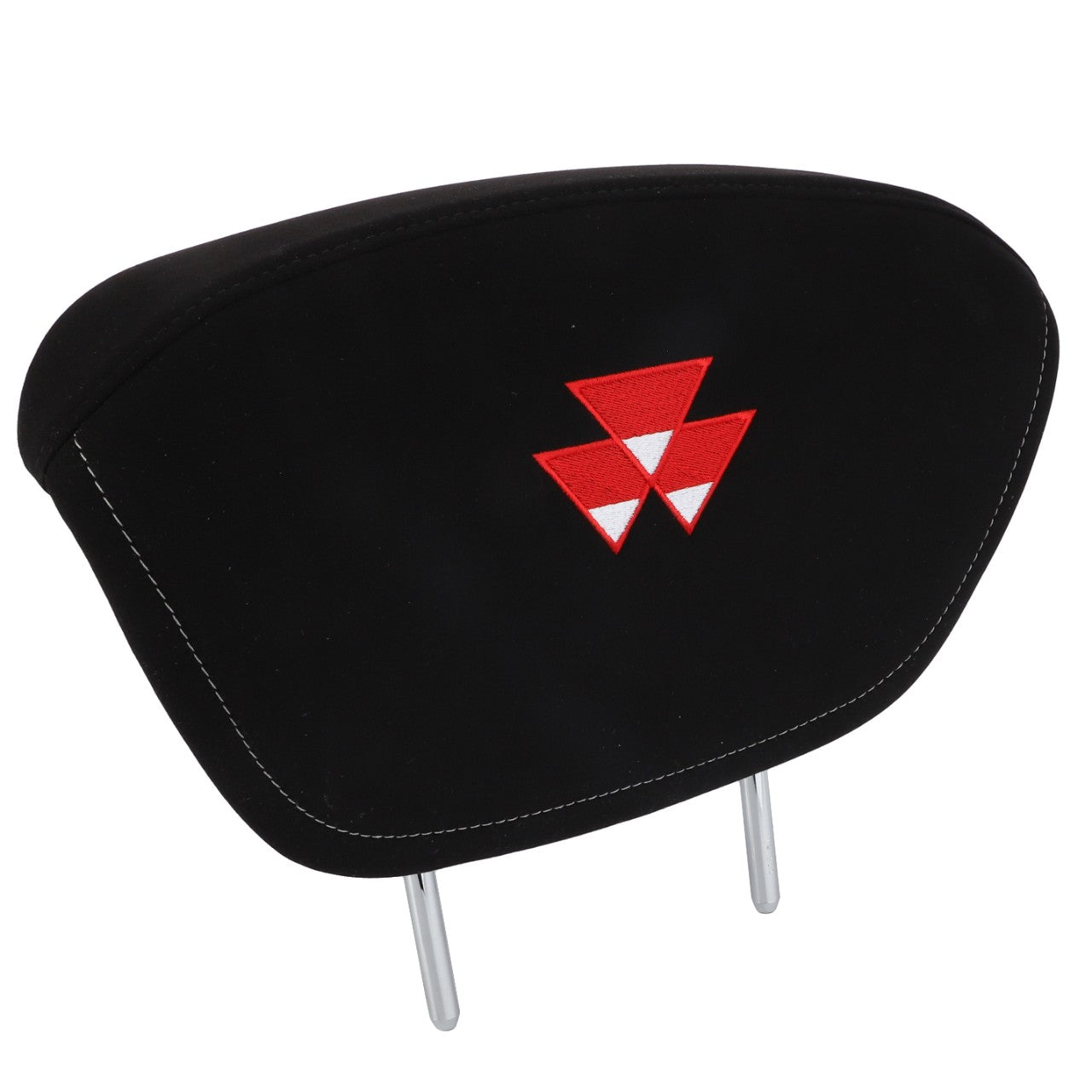 Black AGCO backrest extension, featuring a red triangular logo and two metal support rods. No current product description information is available. Model: Acw2160240.