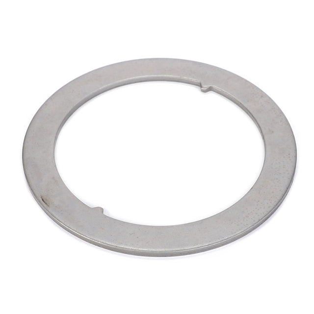 AGCO | Washer - 3052650M1, a metal washer with a round, flat shape and a small notch on one edge, designed for Massey Ferguson machinery. This washer measures 107.9mm and is set against a plain white background.